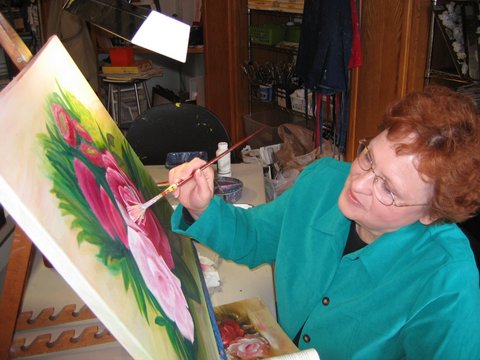 Bernadette R LaCrosse, Artist at Work
